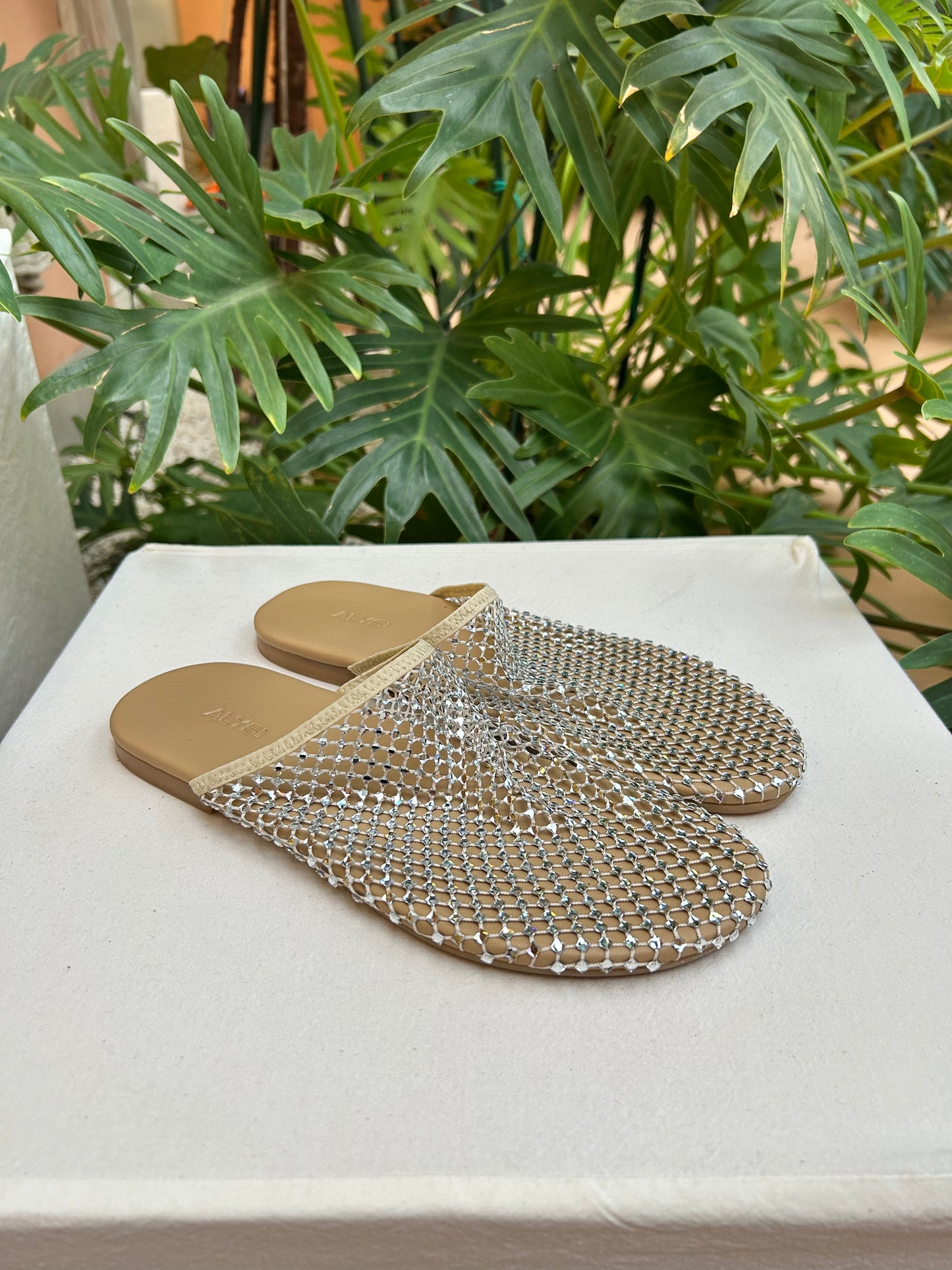 Alysi Flat Strass Mule