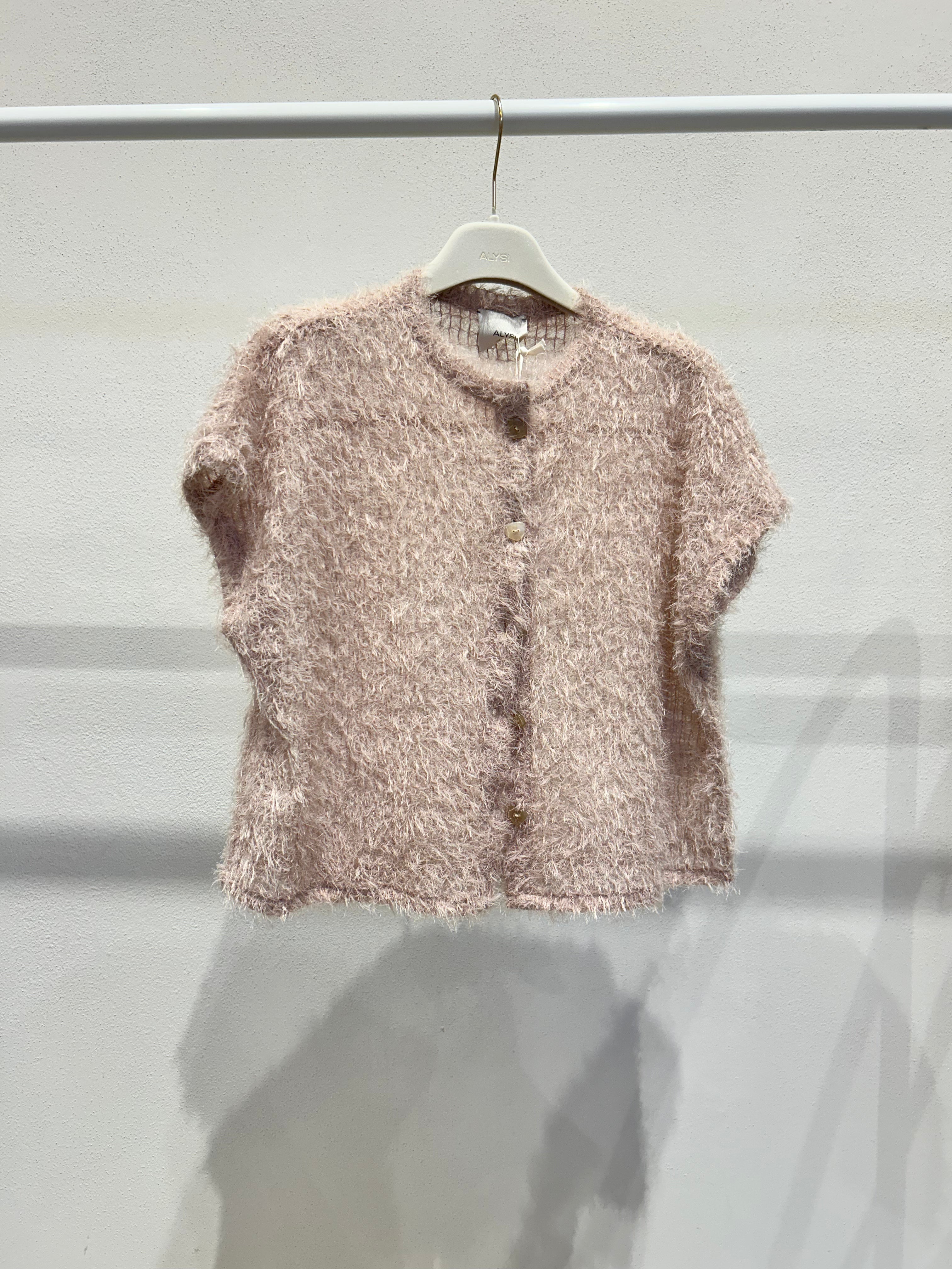 Alysi Fuzzy Cropped Blouse