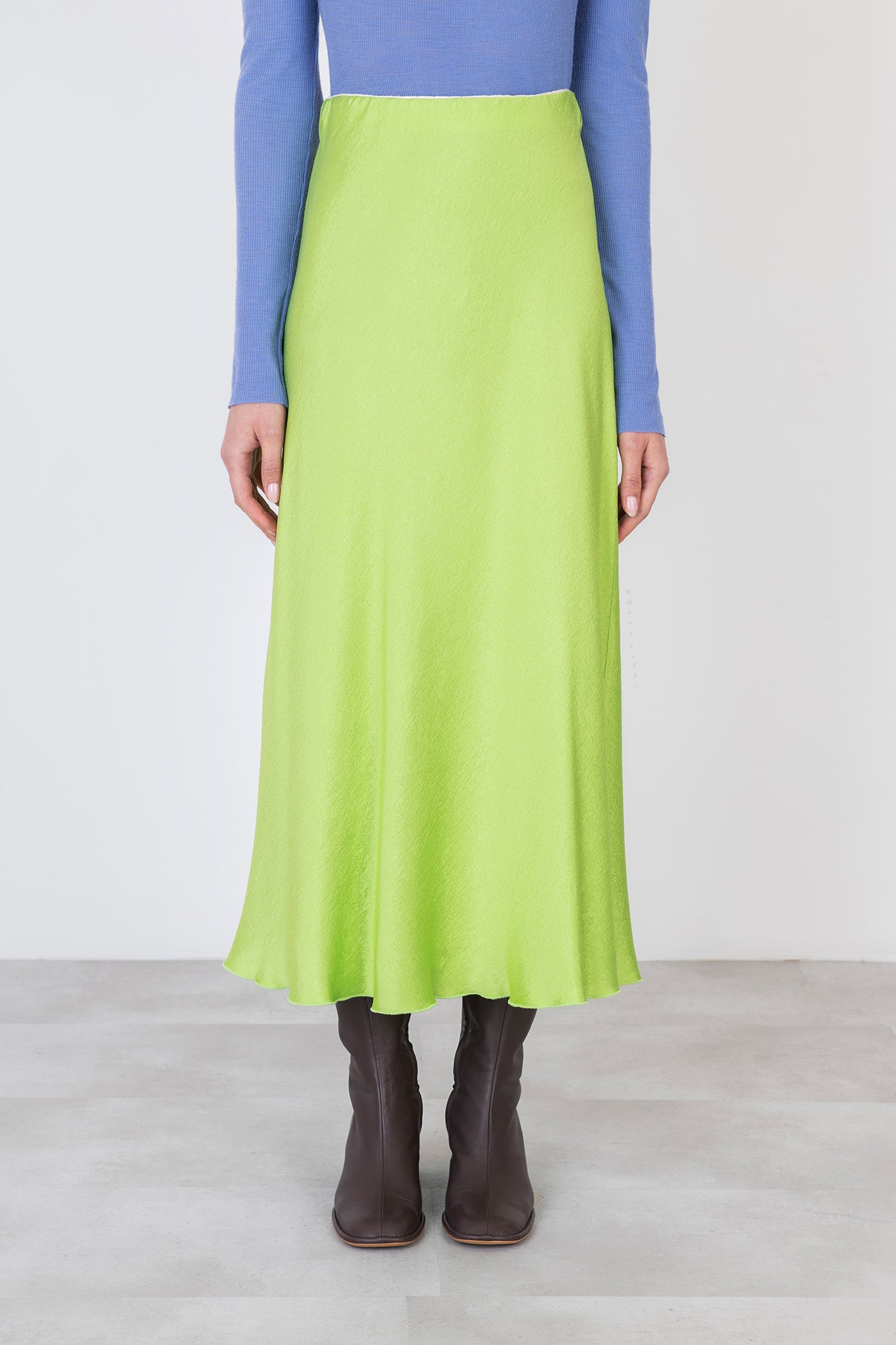 Alysi Menta Satin Skirt 153015