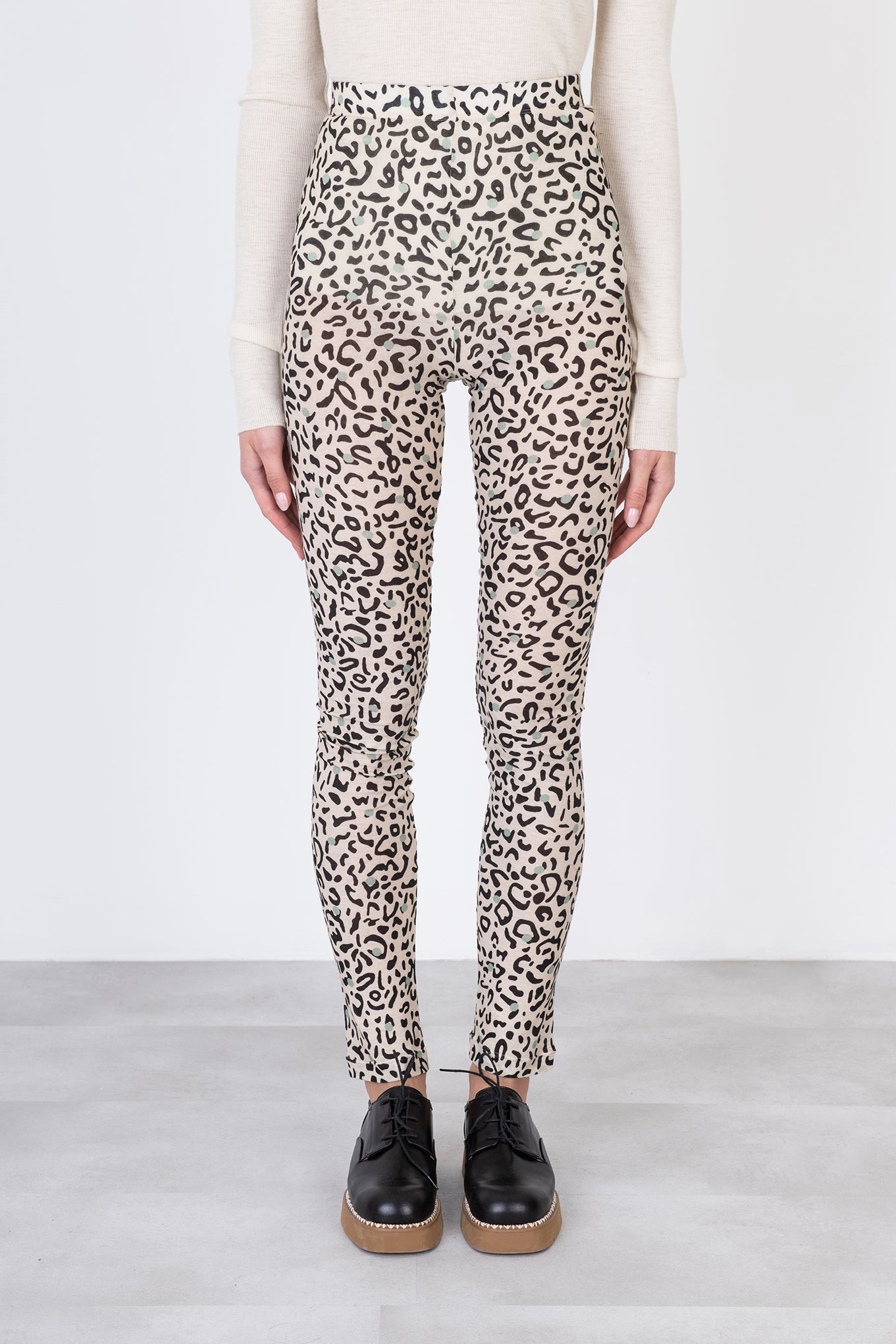 Alysi Leopard Jersey Pants 153163