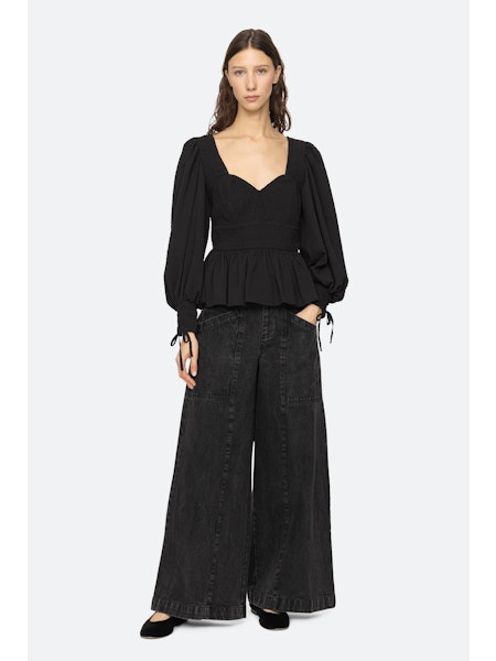 SEA NY Regina Seersucker Top