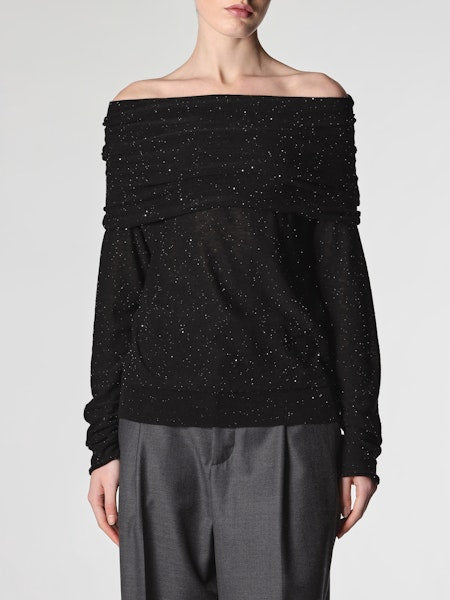 Roberto Collina Off Shoulder Sweater F02006