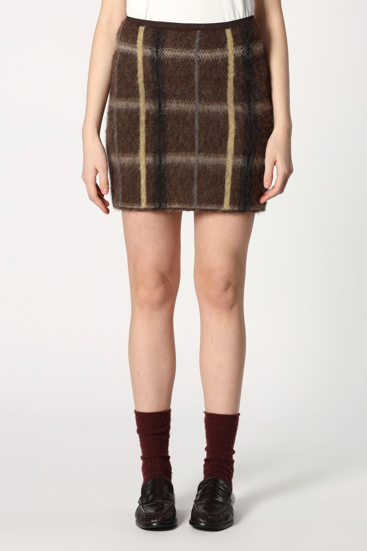 Roberto Collina Checked Mini Skirt