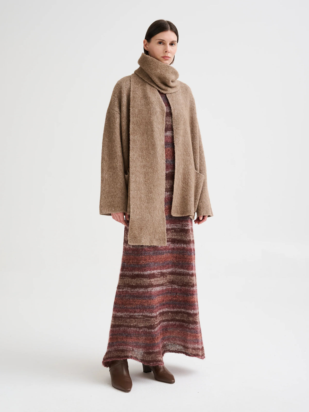 Roberto Collina Short Coat Scarf