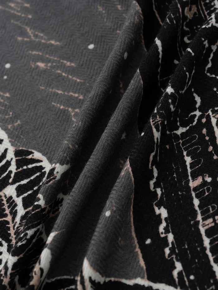 Manipuri Stole Golden Night Shawl 120x120 black