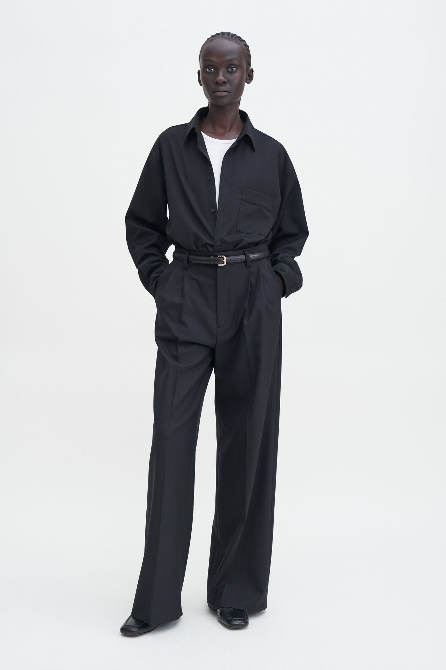 Filippa K Boxy Wool Twill Shirt 29934