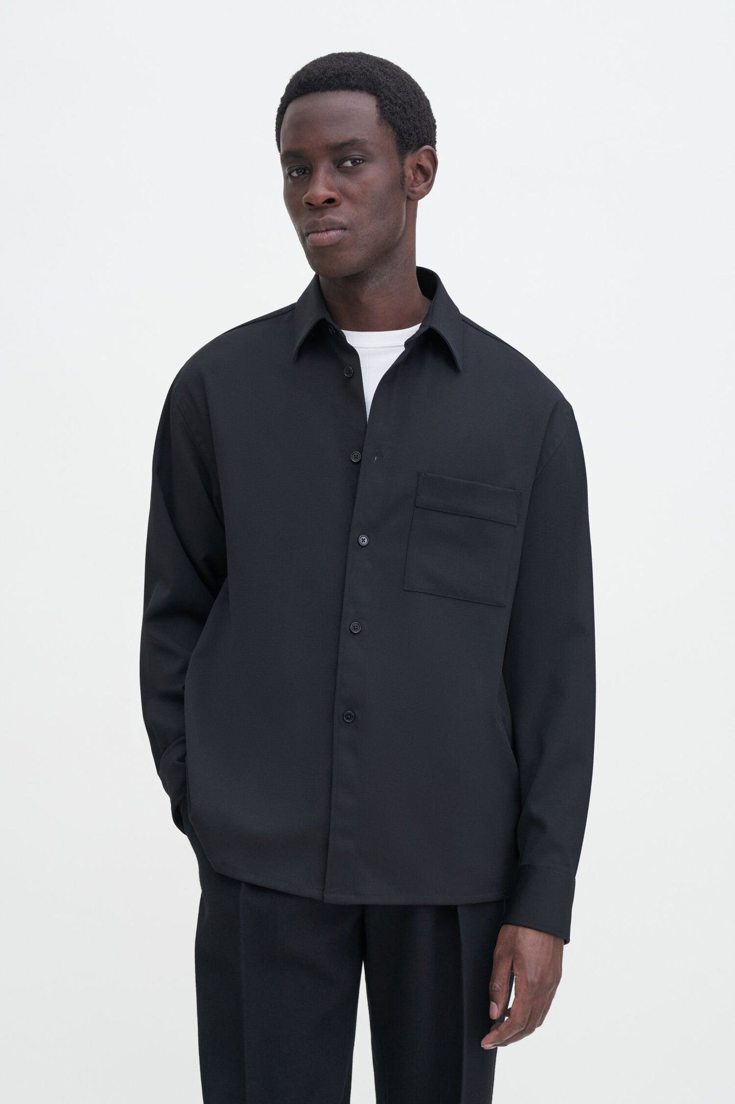 Filippa K Boxy Wool Twill Shirt 29934