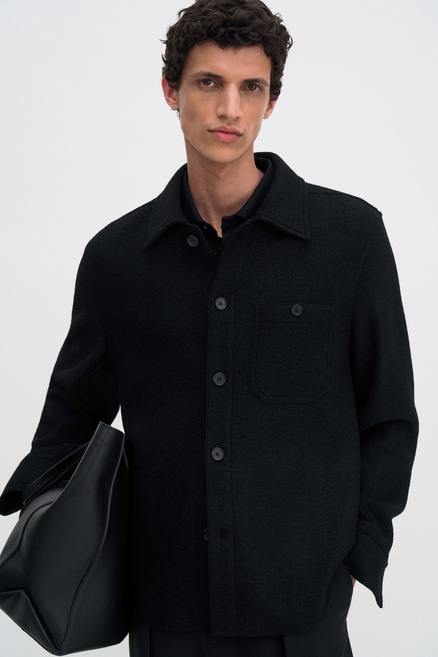 Filippa K Stretch Boiled Wool Shirt Jacket