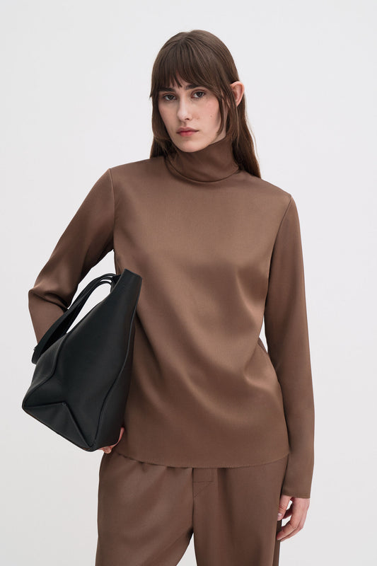 Filippa K Turtleneck Satin Blouse