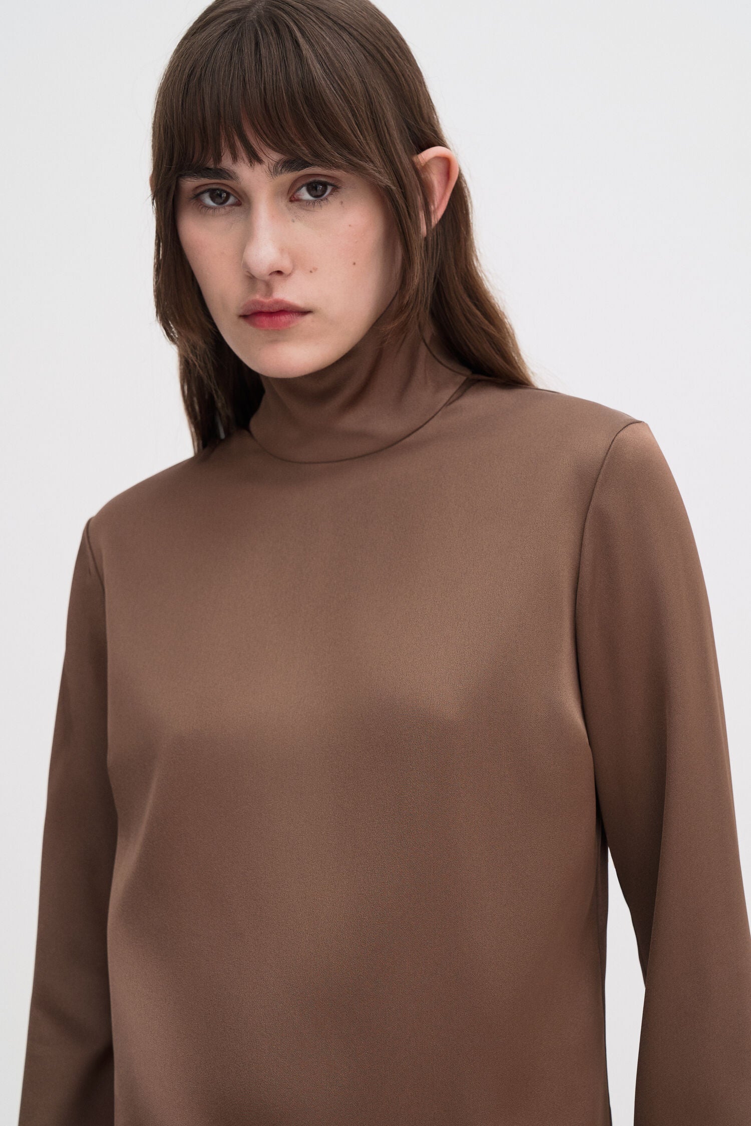 Filippa K Turtleneck Satin Blouse