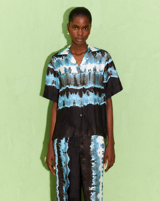 Beatrice Tie Dye Silk Shirt 4103