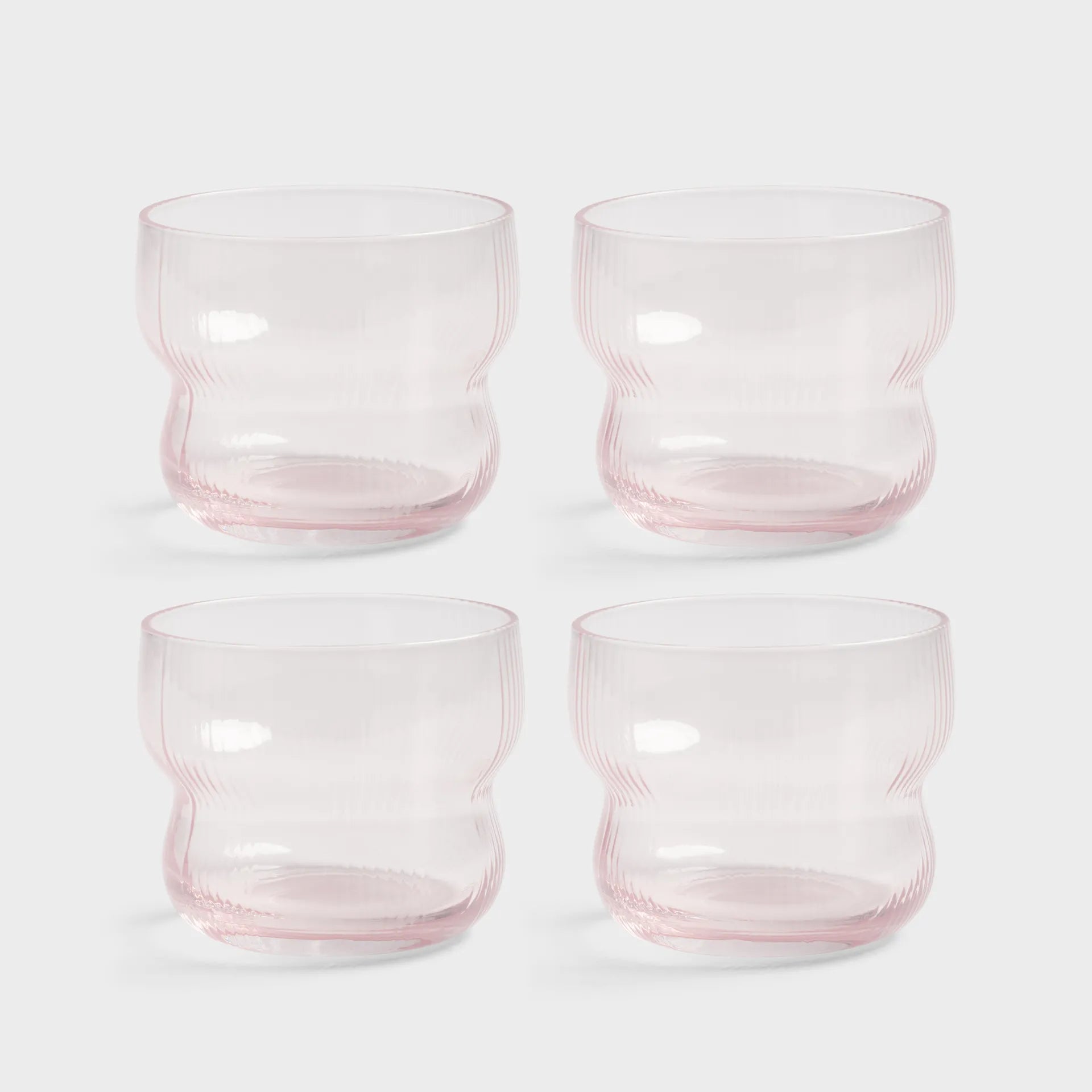 &Klevering Glass Circus pink set of 4