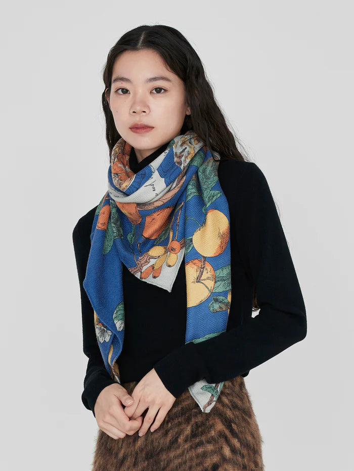 Manipuri Wool Silk Stole Herringbone Antique Recipe