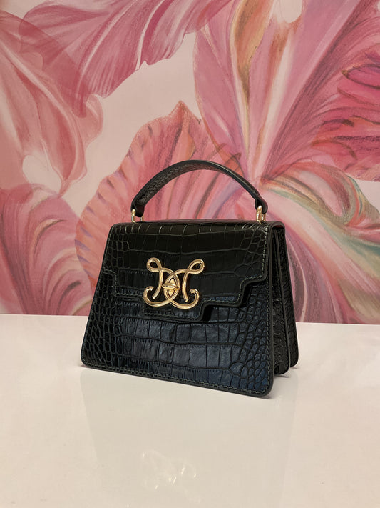 DE MARQUET Signature Baby Deep Evergreen Faux Croc