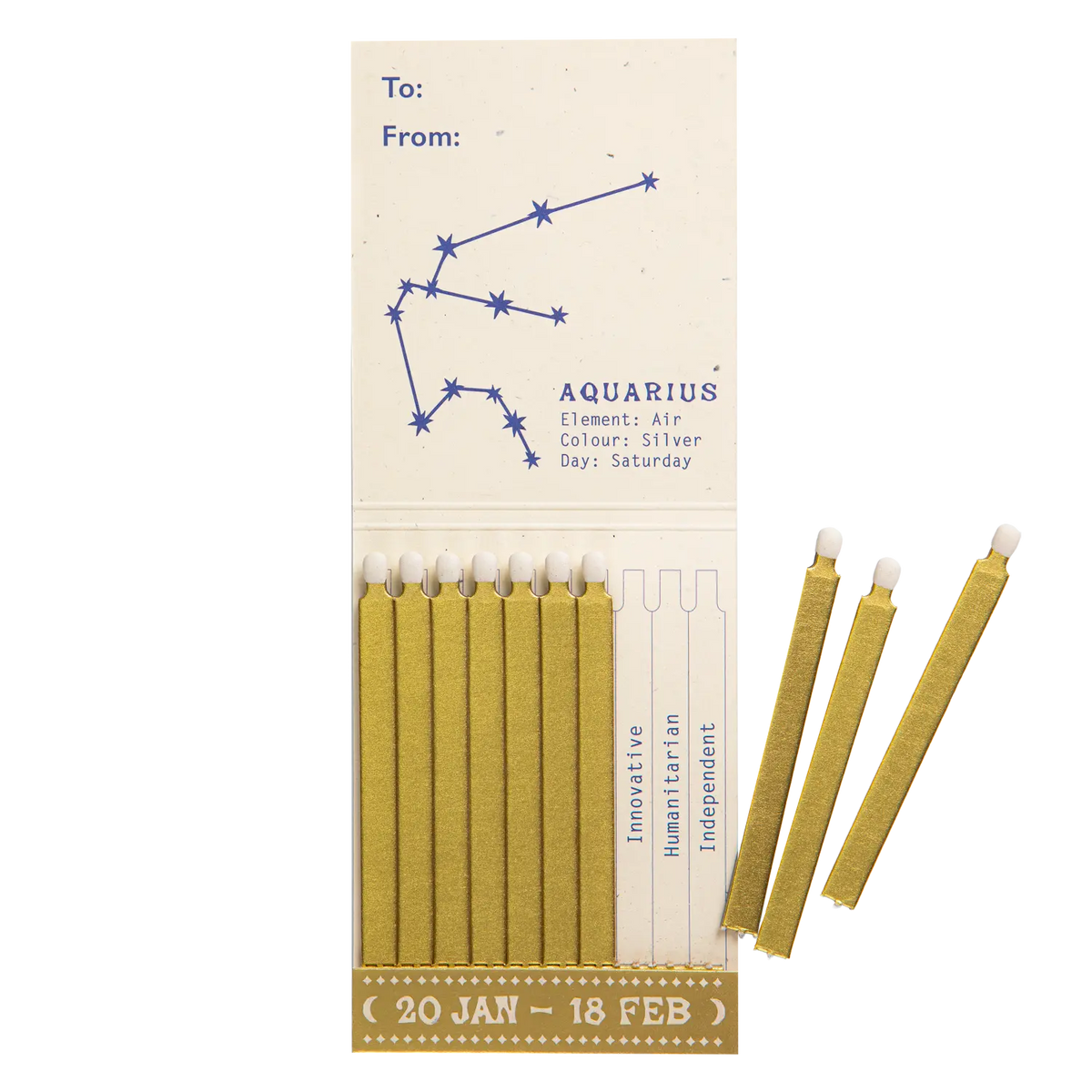 Archivist Aquarius Zodiac Matchbook