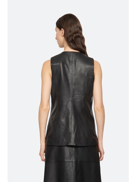 SEA NY Lucie Leather Vest