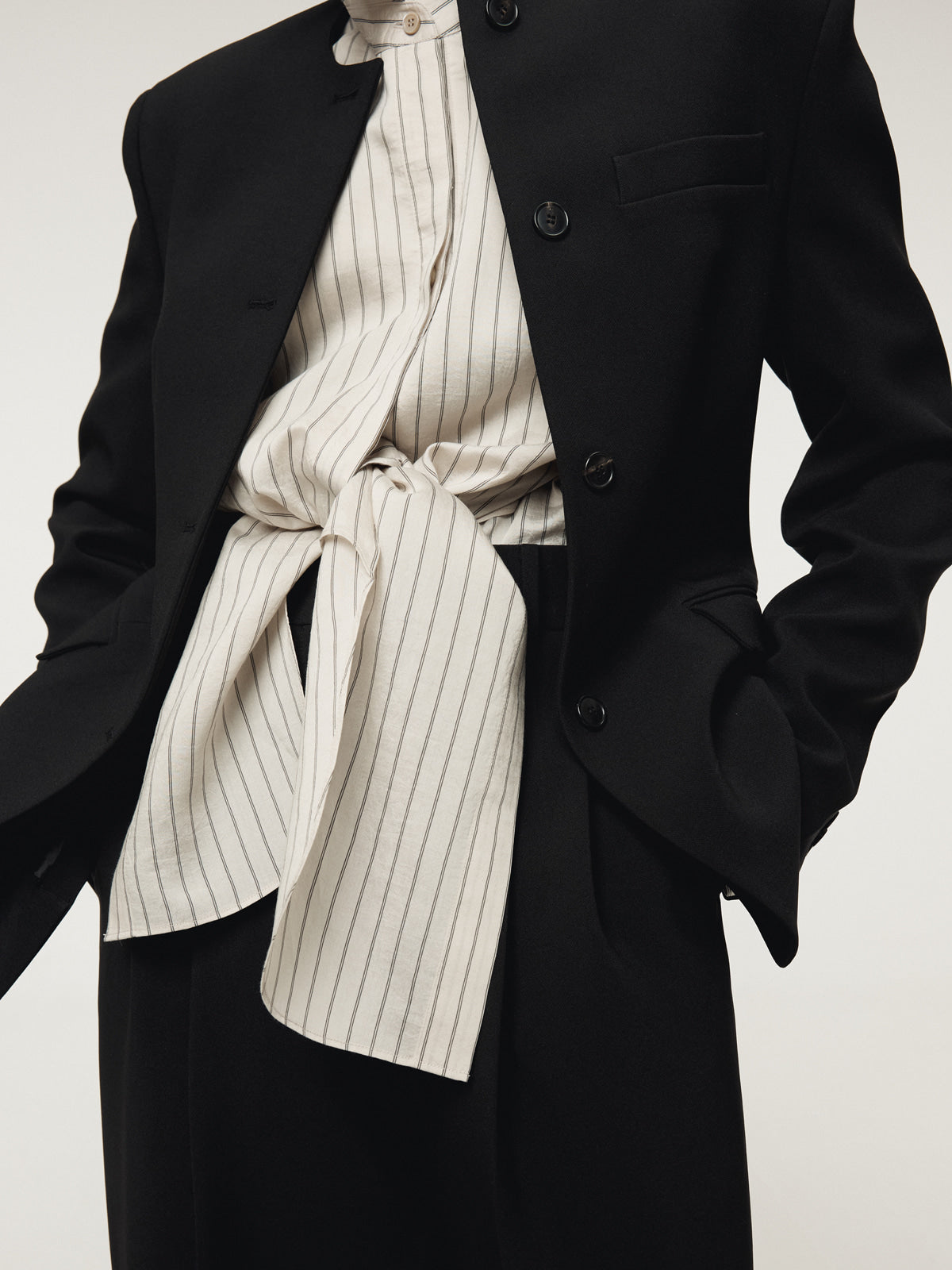 RECTO Double Layer Stripe Shirt