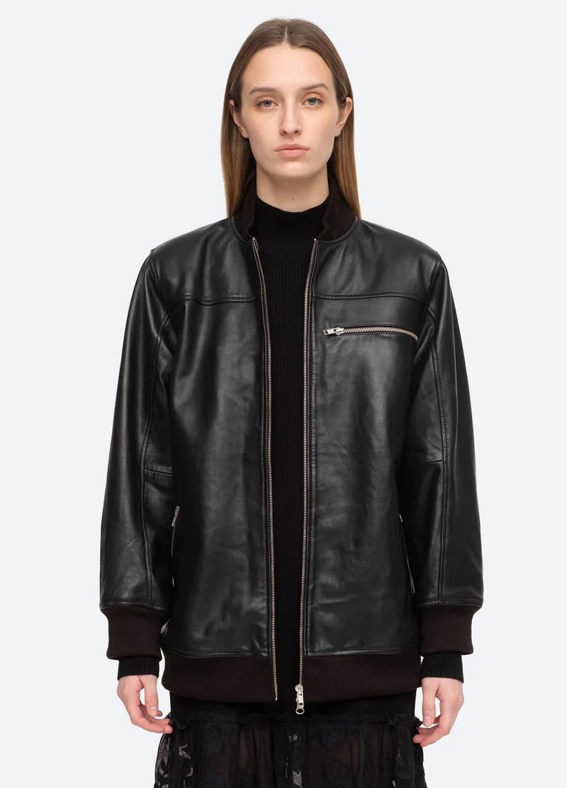 SEA NY Lilia Leather Jacket