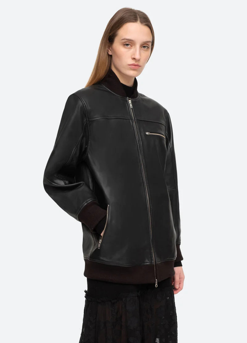 SEA NY Lilia Leather Jacket