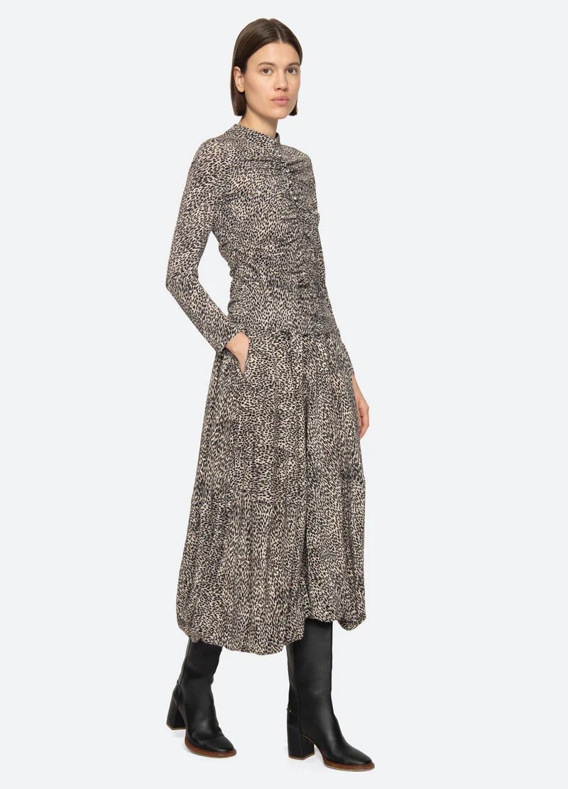 SEA NY Charlize Print Midi Skirt