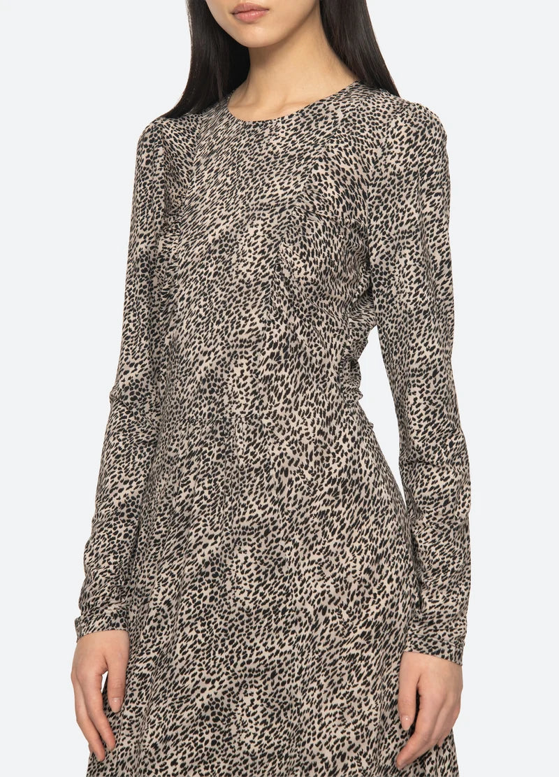 SEA NY Charlize Print Crew Dress