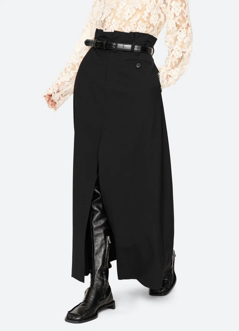 SEA NY Remi Tropical Skirt with Belt