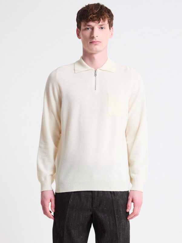 AMARÀNTO Knitted Quarter Zip Sweater