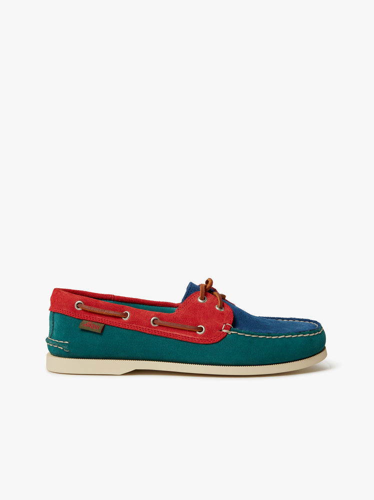 GH Bass men Jetty aqua & red suede