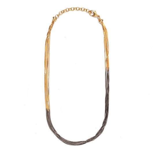 Iosselliani C943/21 SS 5 Wires Gold Necklace