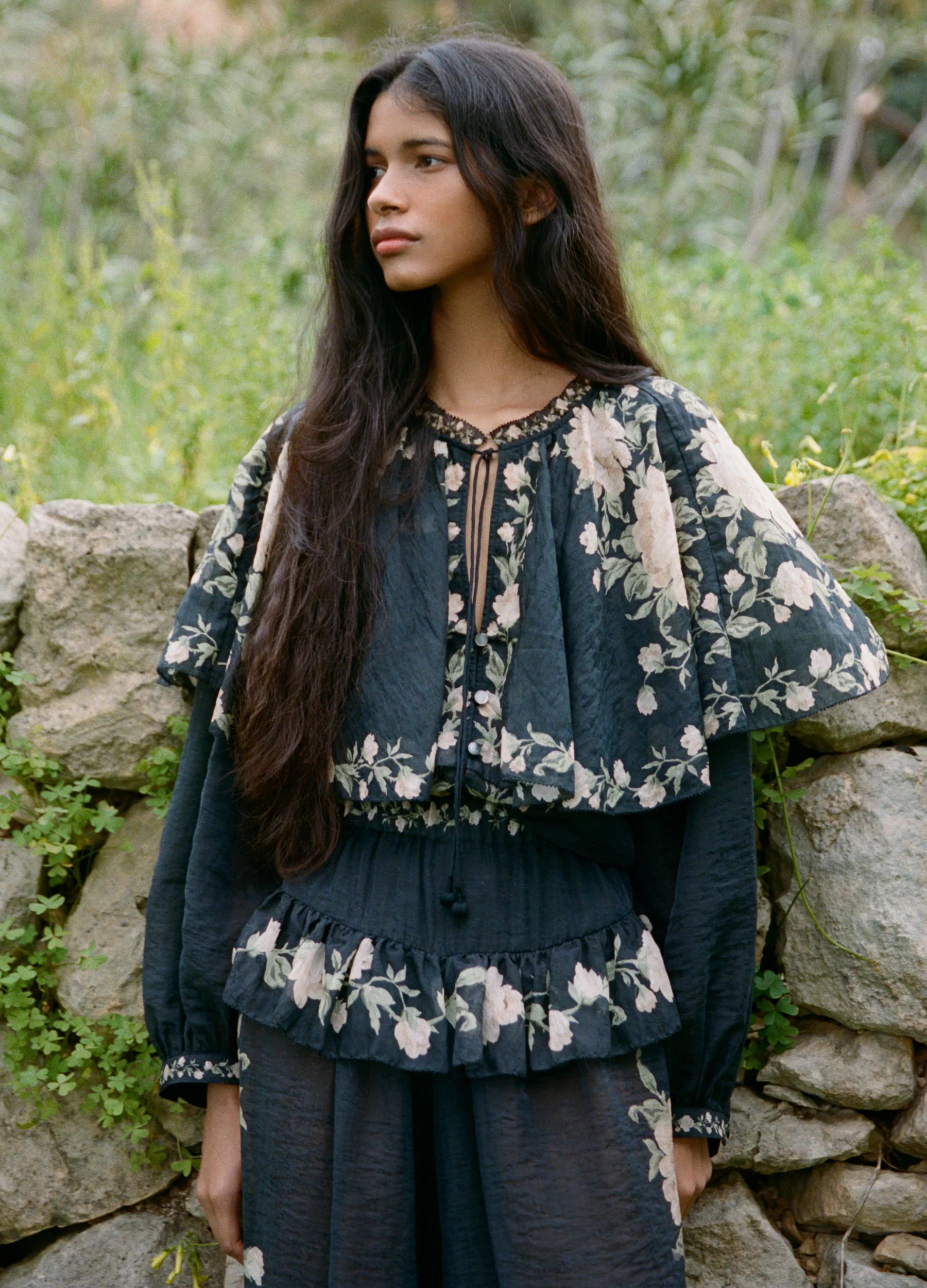 SEA NY Christina Cape Blouse