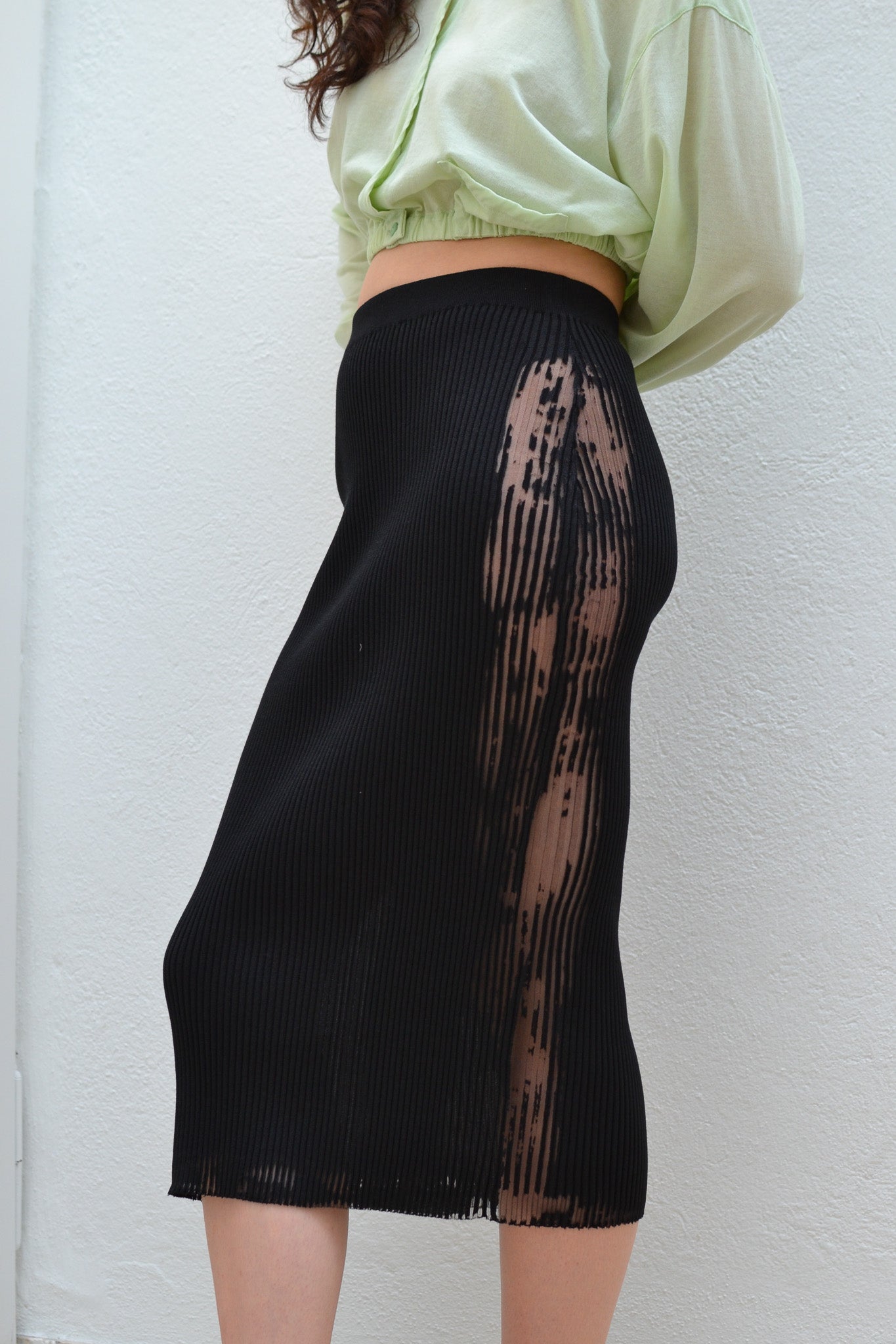 Roberto Collina Distressed Skirt T23065