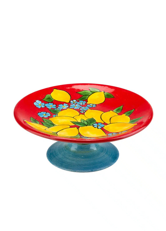 Feeling Good Inside Ceramic Red Cake Stand