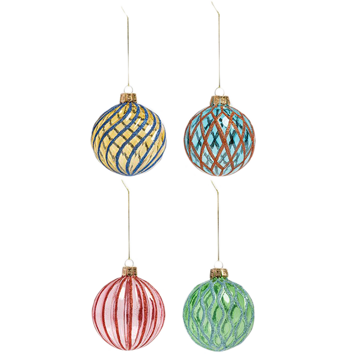 &K Ornament Dash Set of 4