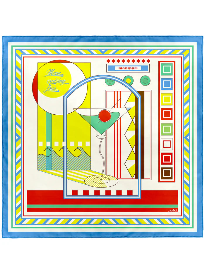 Manipuri Cocktail 65x65 light blue