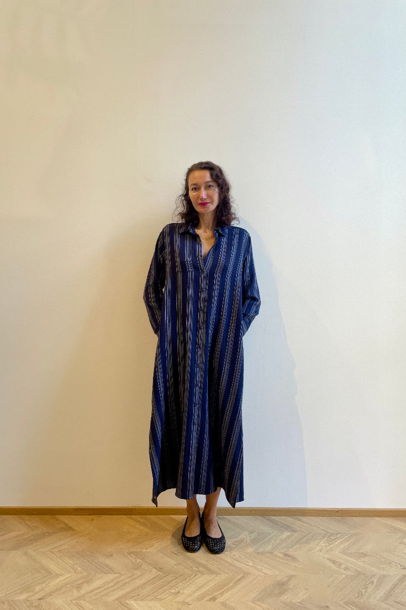 Hod Paris Maelle Dress navy stripe