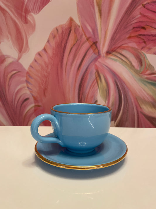 Arcucci Ceramic Breakfast Cup Light Blue