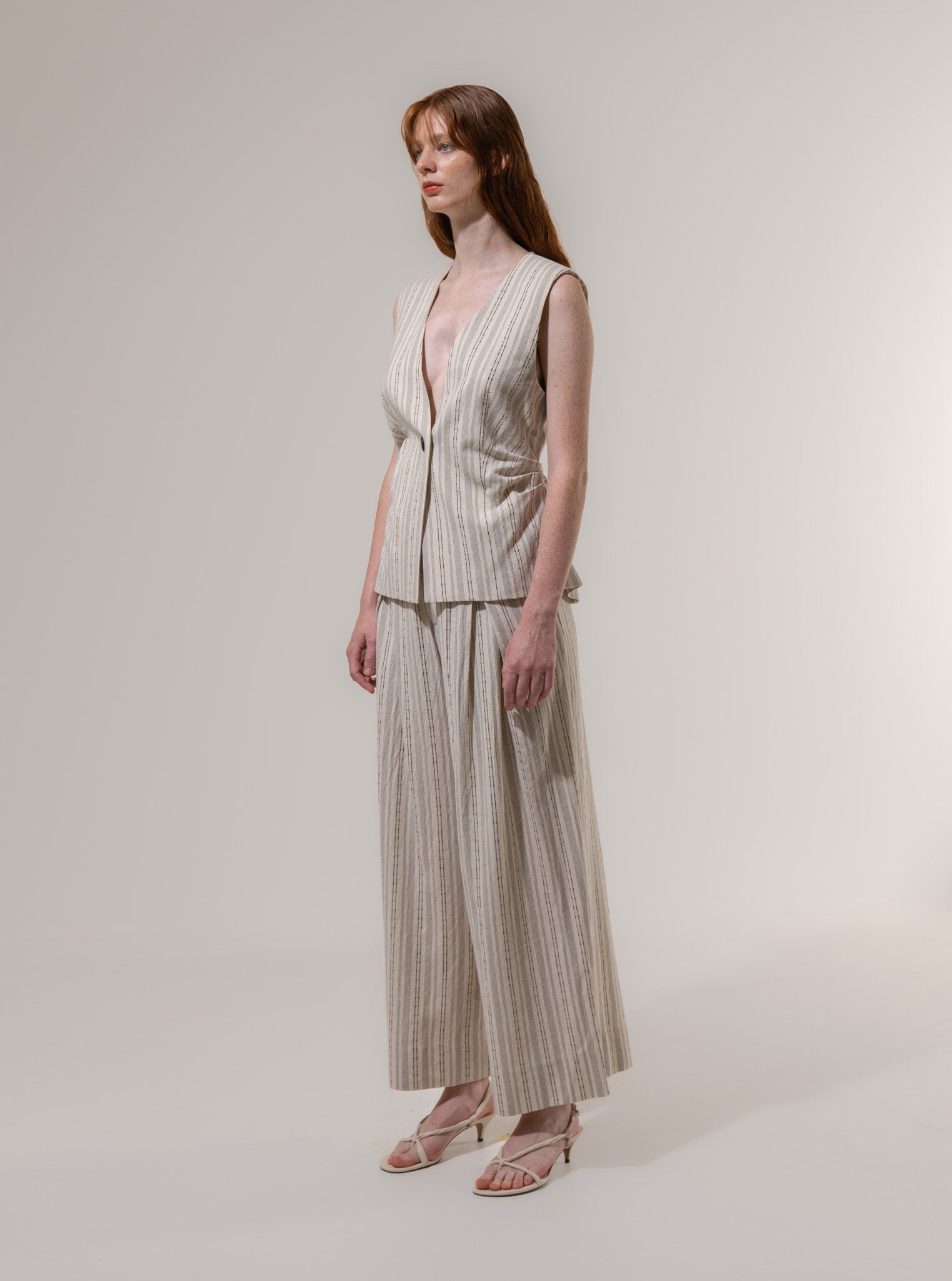 Emin + Paul Deep V Waist Tuck Vest