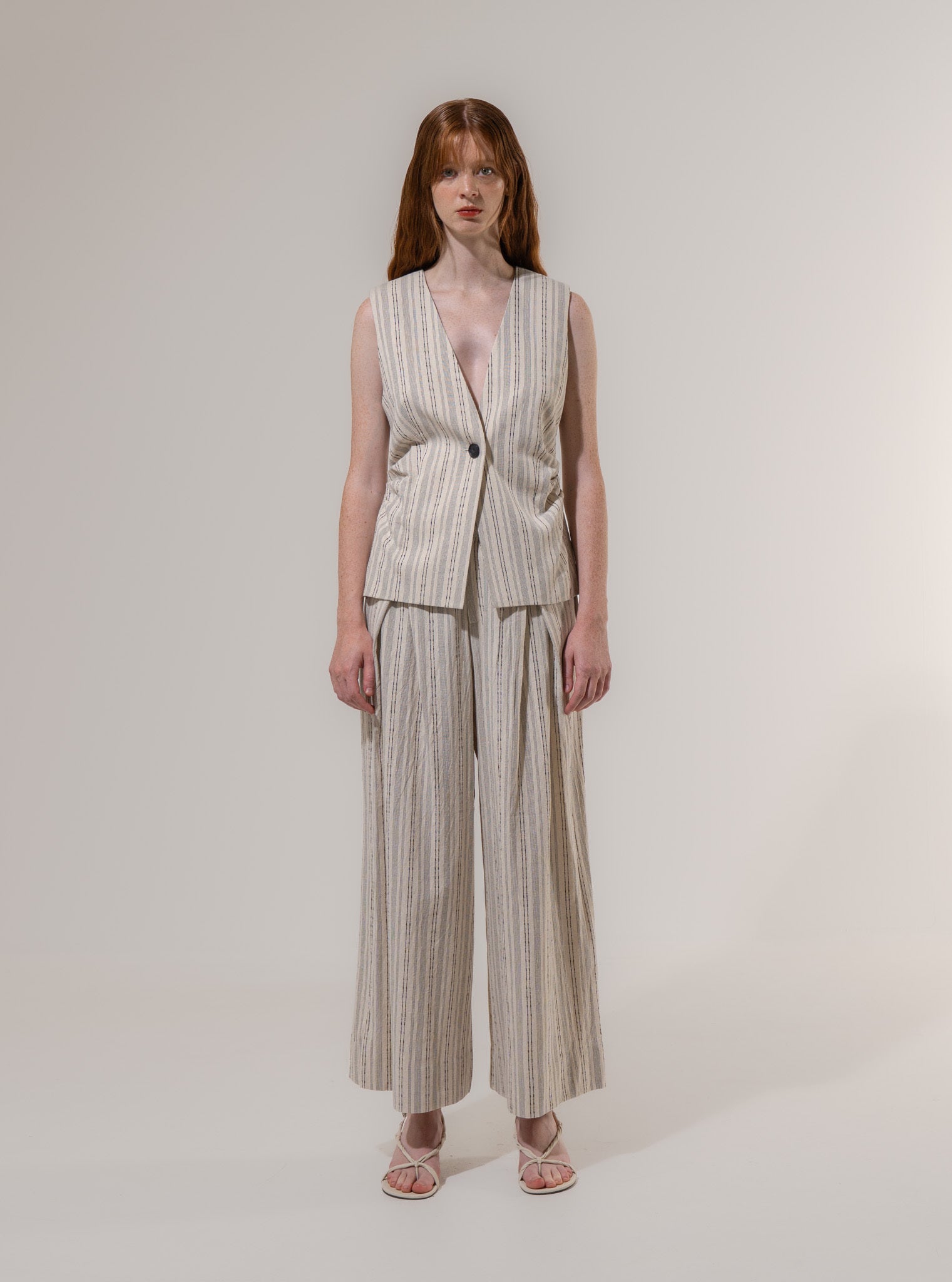 Emin + Paul Deep V Waist Tuck Vest