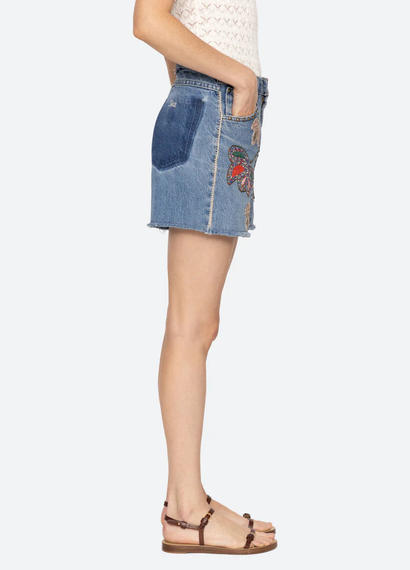 SEA NY Kara Shorts Denim