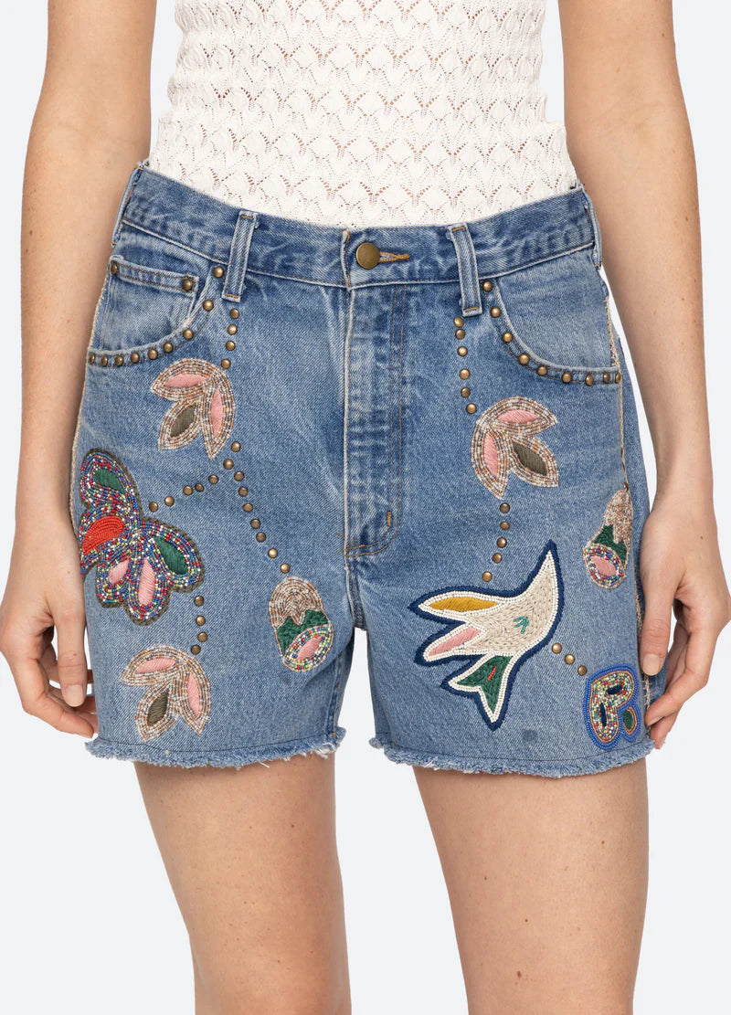 SEA NY Kara Shorts Denim