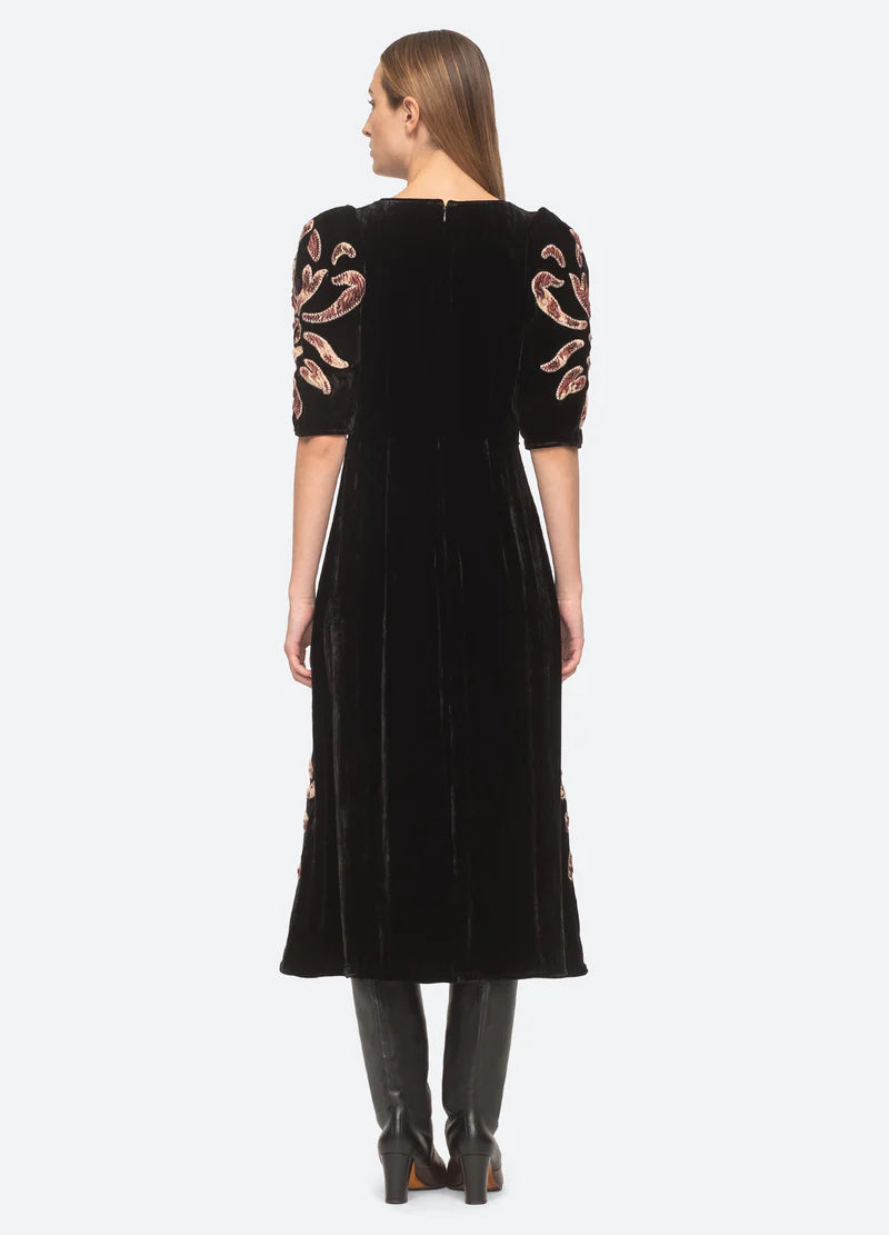Sea NY Veda Applique Velvet Dress
