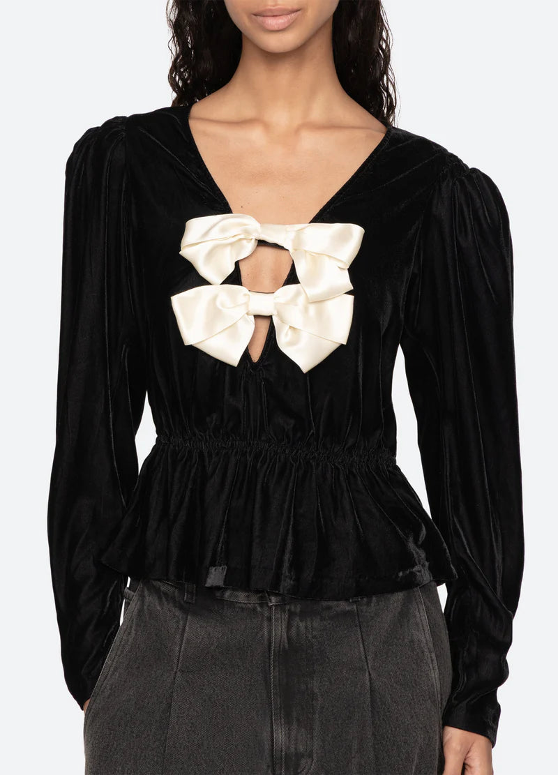SEA NY Seraphine Velvet Top
