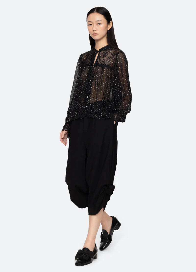 SEA NY Melody Polka Dot Blouse