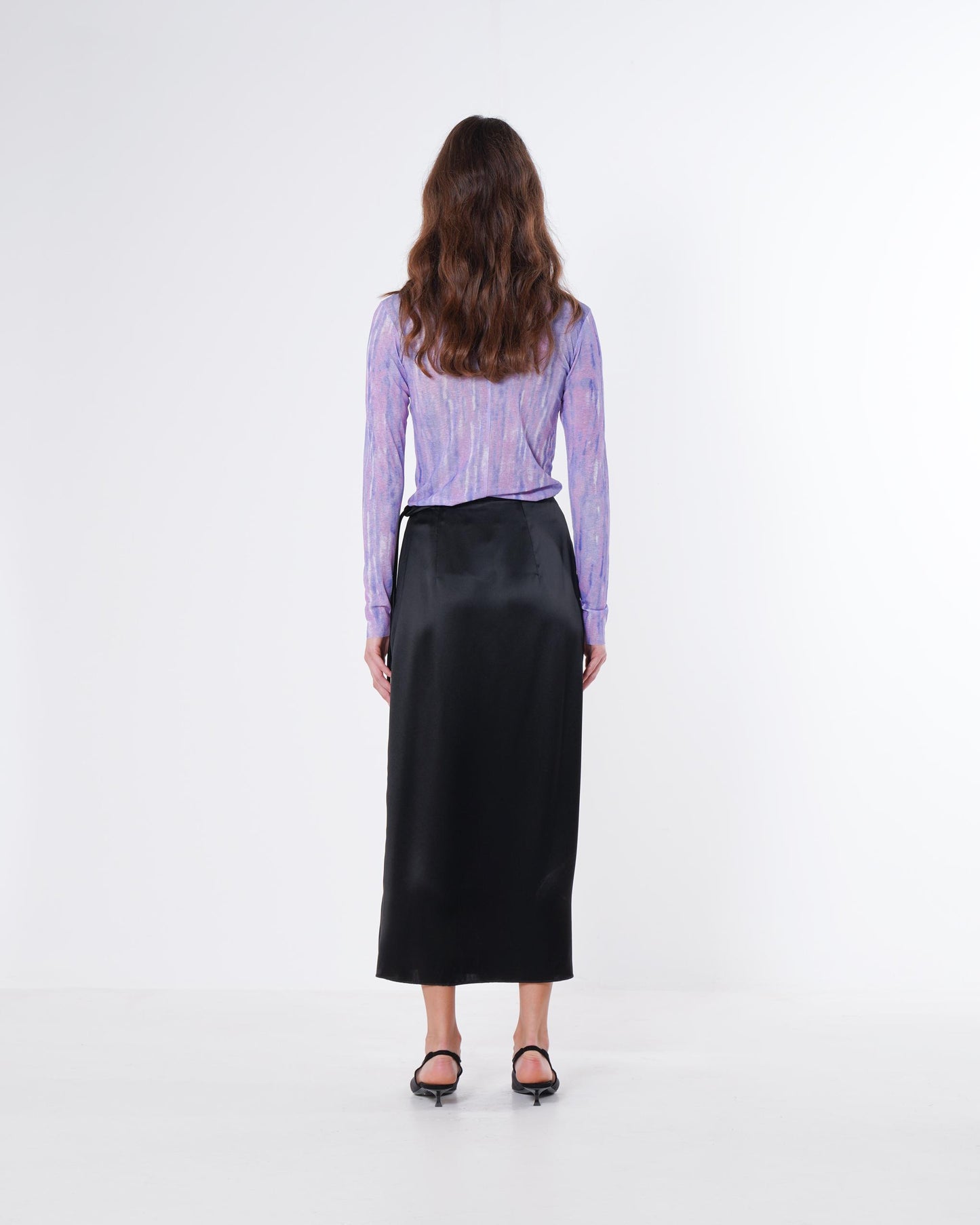 Emin + Paul Draped Satin Skirt SK3203
