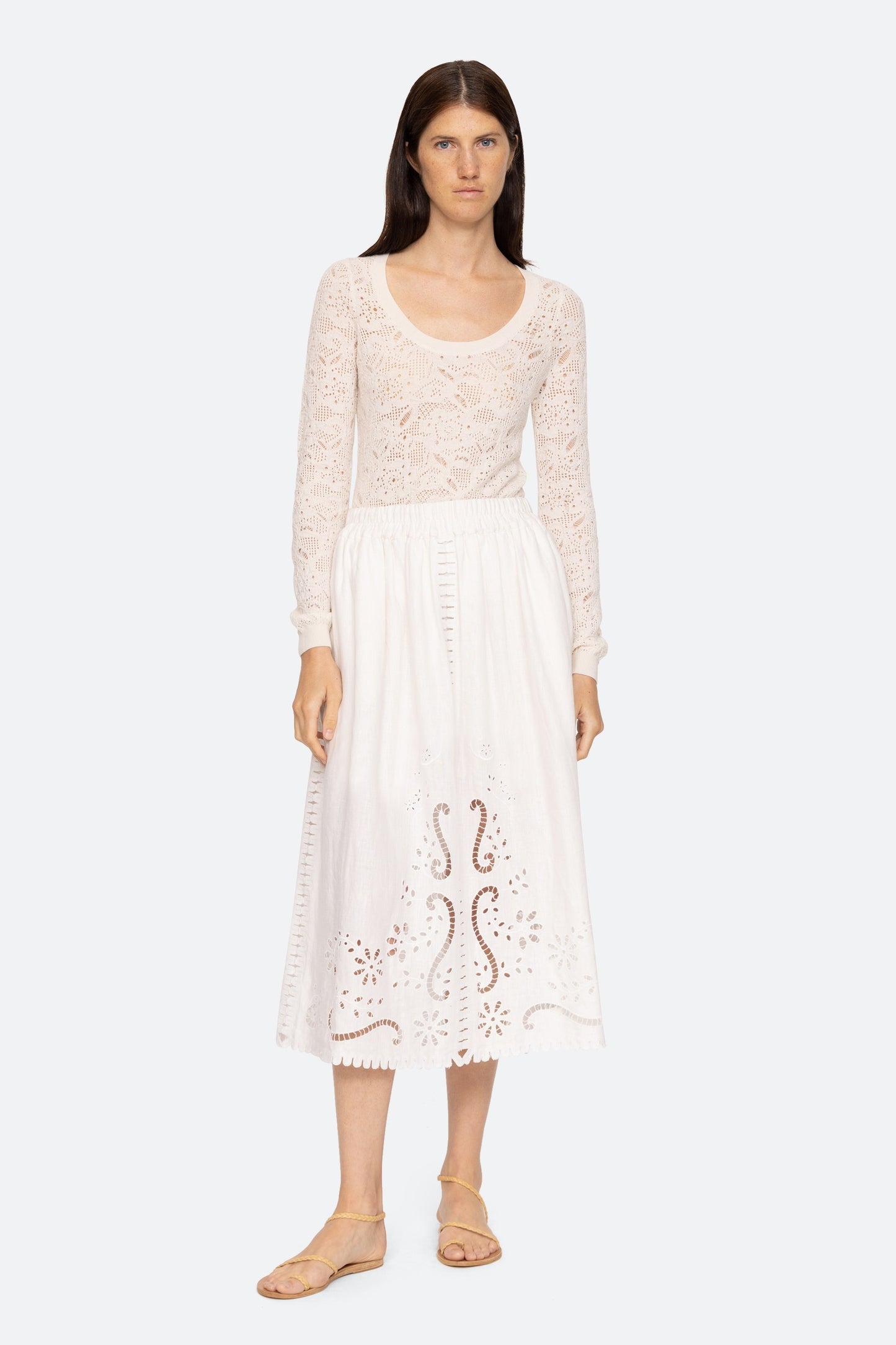 Sea NY Liat Embroidery Skirt