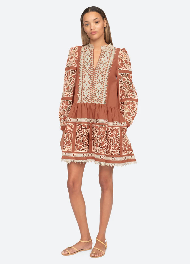 Sea NY Joah Embroidery Tunic Dress