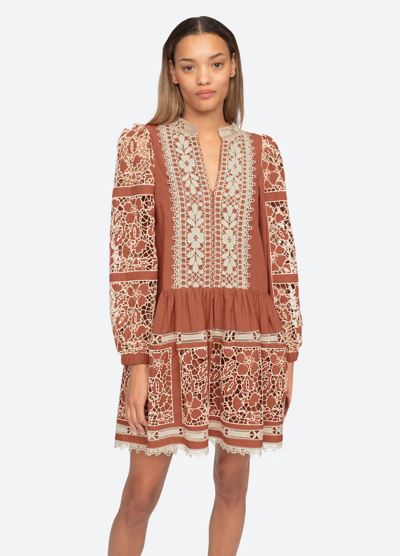 Sea NY Joah Embroidery Tunic Dress
