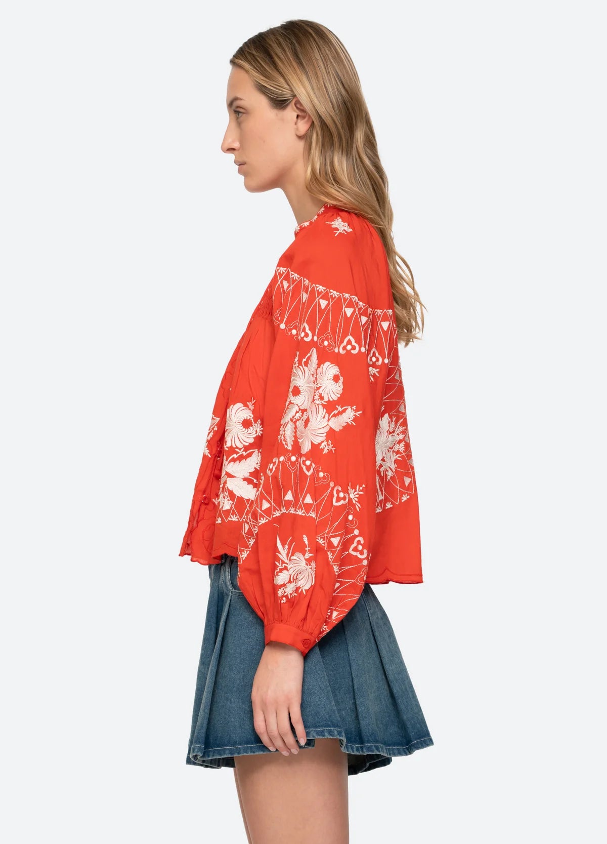 SEA NY Serafina Embroidery Blouse