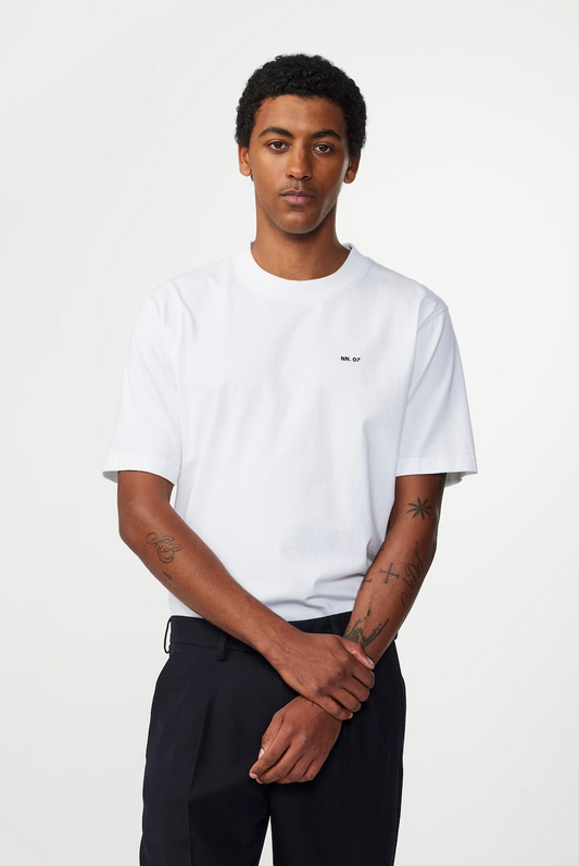 NN07 Adam EMB T-shirt 3209-001 White & 999Black
