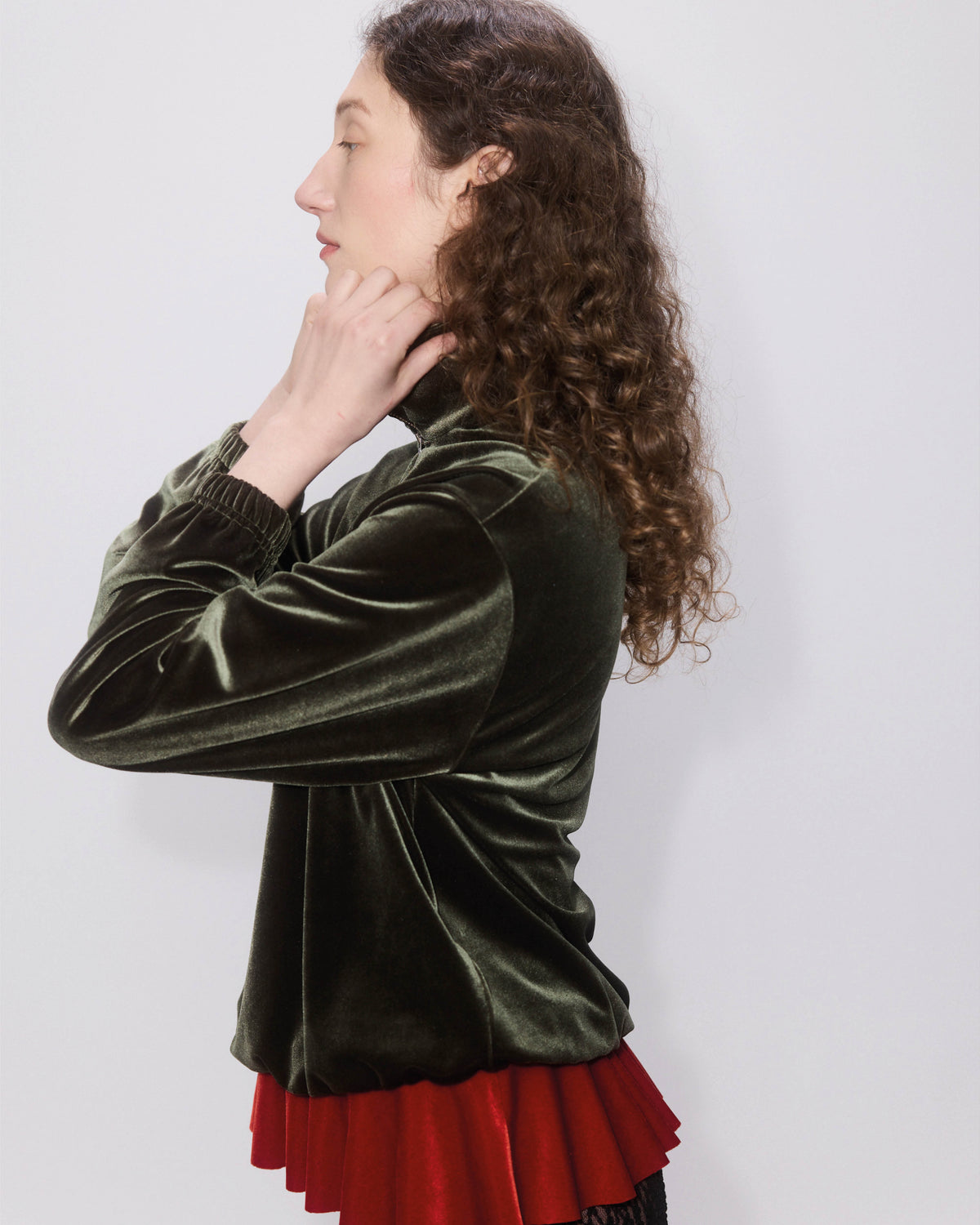 Simone Wild Velvet Zip Sweatshirt